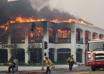 The Palisades Fire, January 8, 2025. (Wikimedia/CAL FIRE)