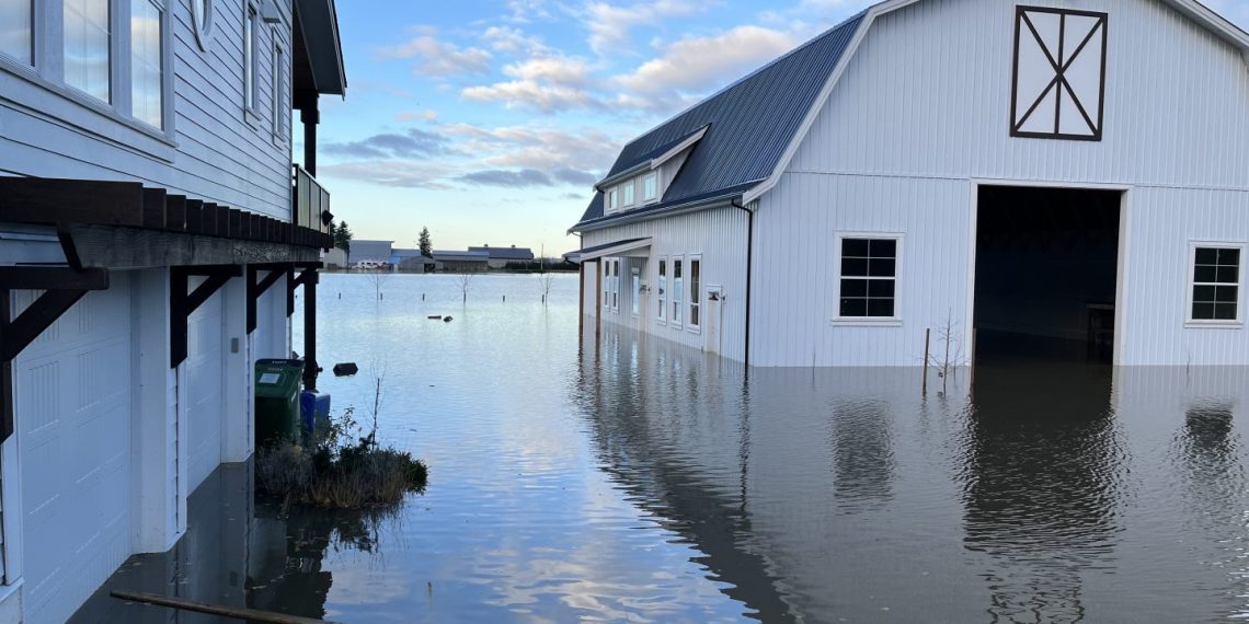 Abbotsford, B.C., photographed after devastating flooding in November 2021.
