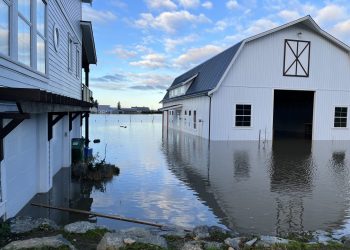 Abbotsford, B.C., photographed after devastating flooding in November 2021.