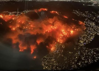 Aerial photo of Palisades fire/Nahel Belgh