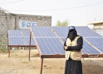 Women-owned and -operated solar minigrids in Yemen, bringing incomes and clean power to displaced people and host communities. The UNDP-run project was winner of the 2022 Ashden Award for Humanitarian Energy. Credit: UNDP Yemen