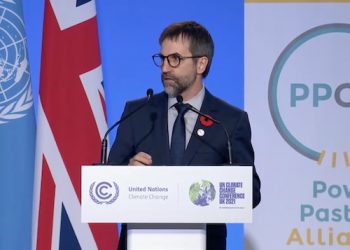 Minister of Environment and Climate Change Steven Guilbeault pictured in a still from a UNFCCC video during COP26, hosted by Glasgow, Scotland, in 2021.